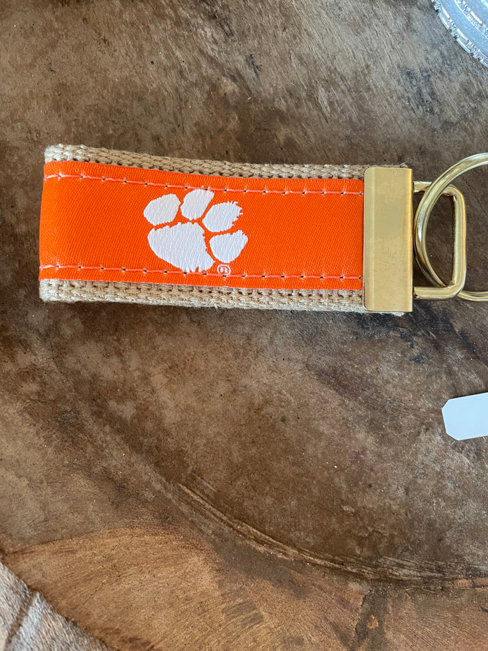 Clemson: Paw, Orange w/ Natural Trim