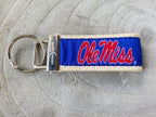 Ole Miss Blue w/ Red Letters & Cream Trim