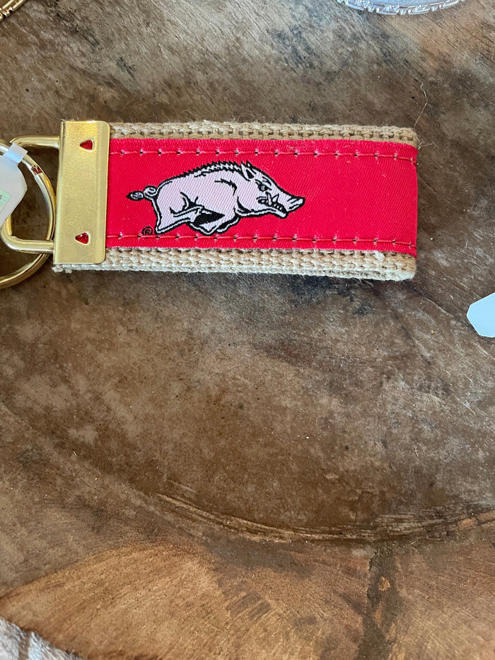 University of Arkansas White Razorback w/ Cream Trim