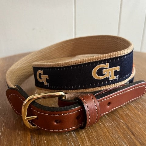 Georgia Tech Initials Blue w/ Tan Trim / 34