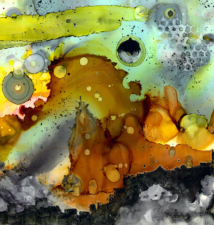 Shower Curtain 'In the Abstract' — styled in bathroom