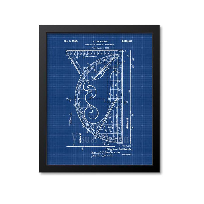 Combination Drafting Instrument Patent Print