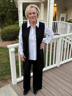 Connie Slim Silky Button Down Shirt