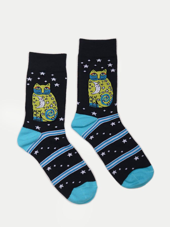 Cosmic Crew Socks | Galaxy Cat-Image 1