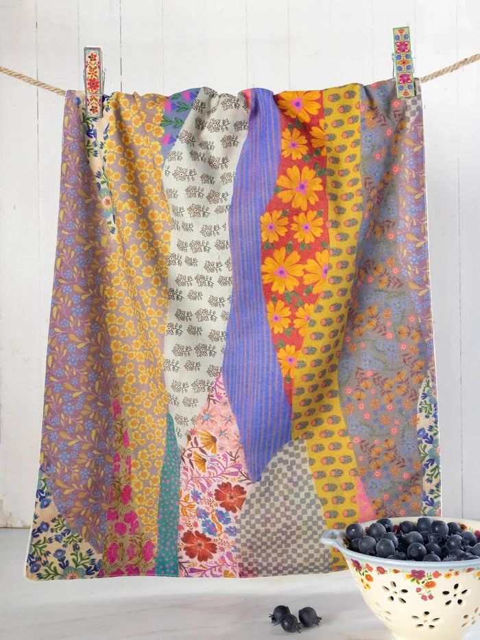 Cotton Dish Towel - Garden Waves-view 1
