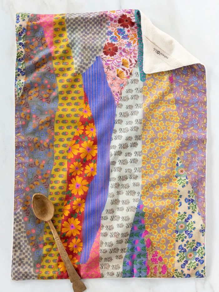 Cotton Dish Towel - Garden Waves-view 2