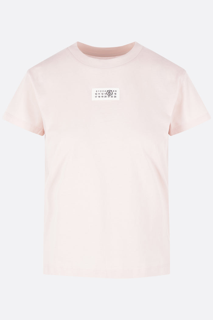 cotton t-shirt with numeric signature patch