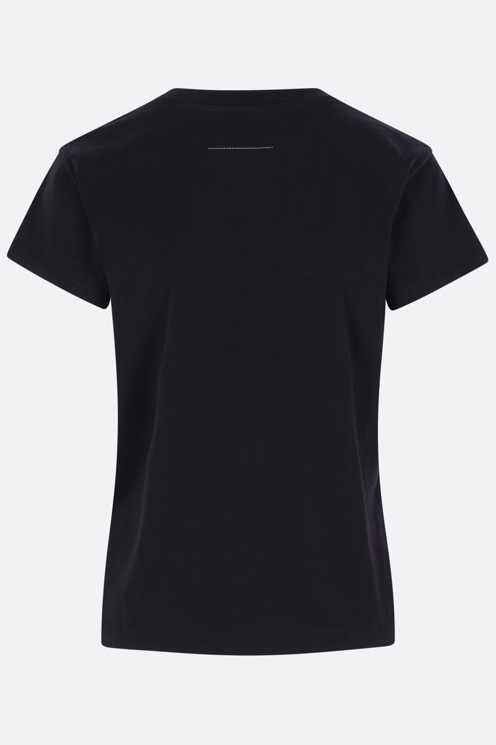 cotton t-shirt with numeric signature patch