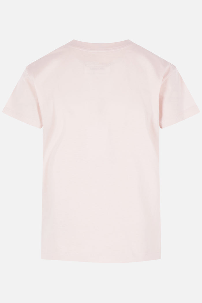 cotton t-shirt with numeric signature patch
