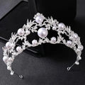 Wedding Hair Accessories - Silver Pearl and Crystal Bridal Tiara
