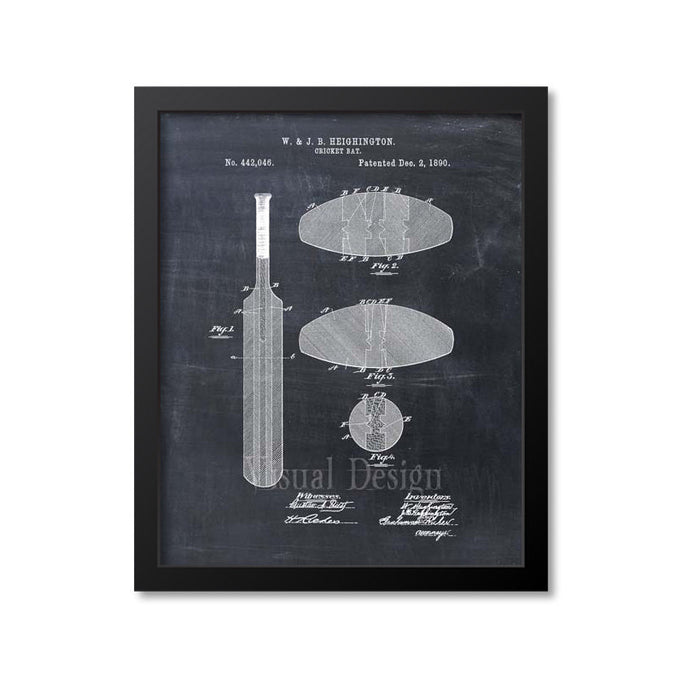 Cricket Bat Patent Print