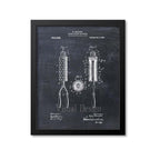 Curling Iron Patent Print