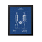 Curling Iron Patent Print