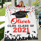 Custom Graduation Fleece Blankets I02
