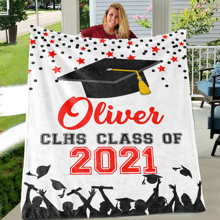 Custom Graduation Fleece Blankets I02