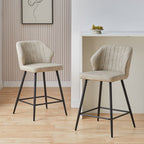 Danforth Faux Leather Bar Stool [65cm] [Set of 2]