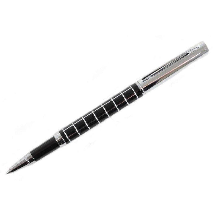 David Aster Black and Chrome Checker Roller Ball PenThis well made men's checker roller ball pen from David Aster comes in a black/silver colour and is manufactured from base metal and rhodium plate. All the pens comePensDavid AsterTheodore Men's JewelryDavid Aster Black and Chrome Checker Roller Ball Pen