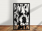 Decorative Garden Metal Panel - Solid Leaf Hummingbird2