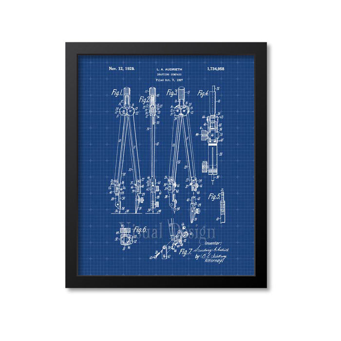 Drafting Compass Patent Print