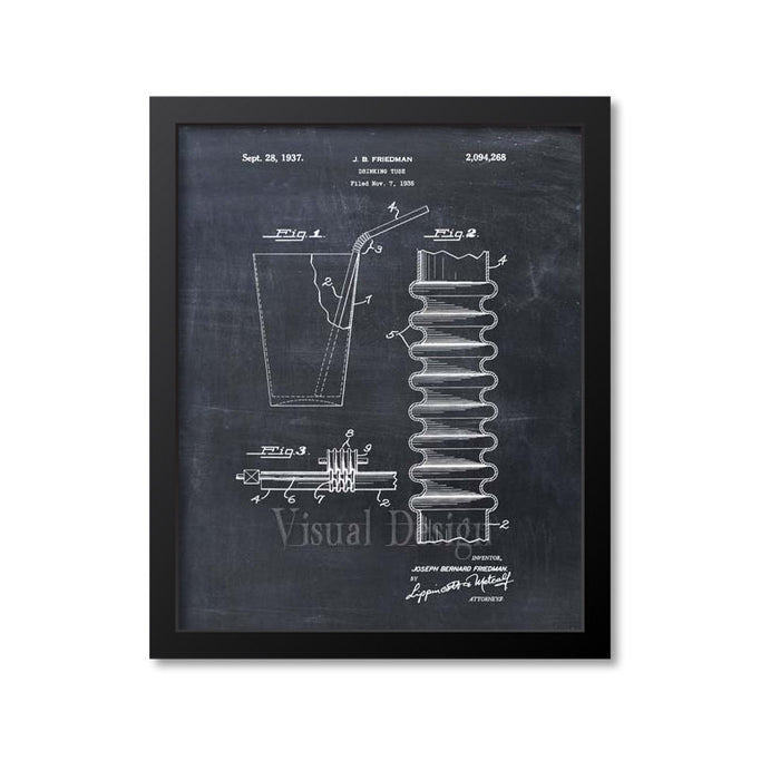 Drinking Straw Patent Print