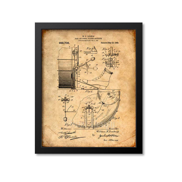Drum And Cymbal Patent Print