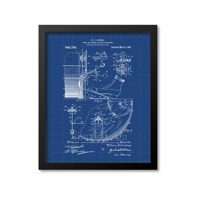 Drum And Cymbal Patent Print