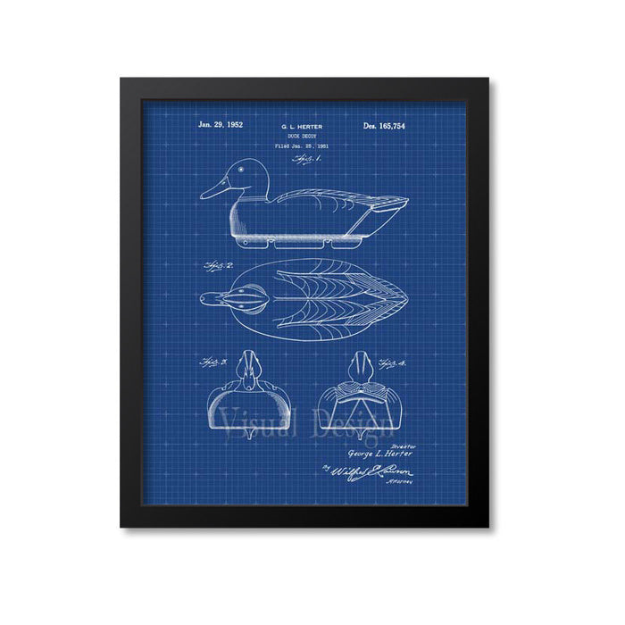 Duck Decoy Patent Print