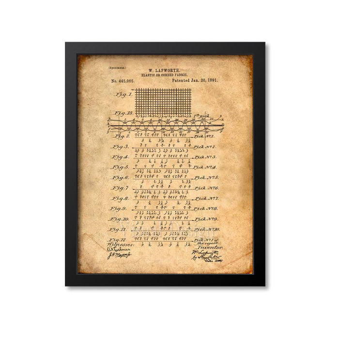 Elastic Corded Fabric Patent Print