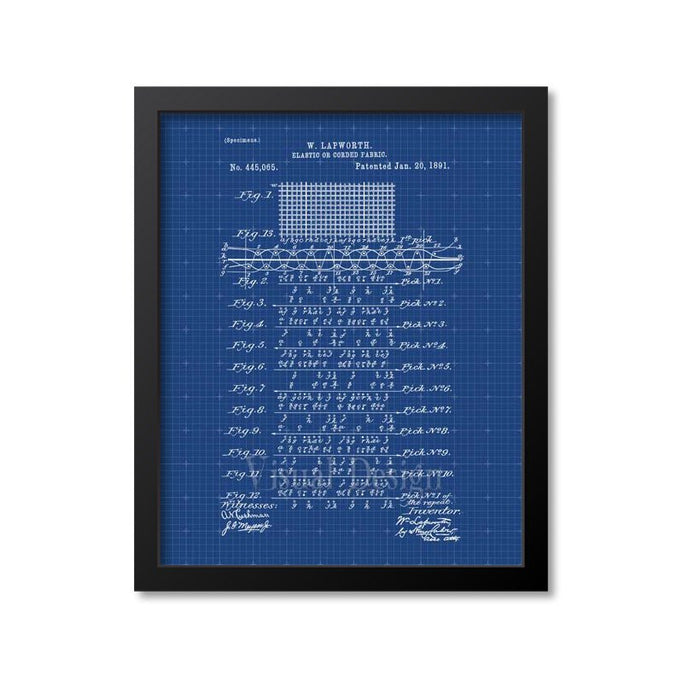 Elastic Corded Fabric Patent Print