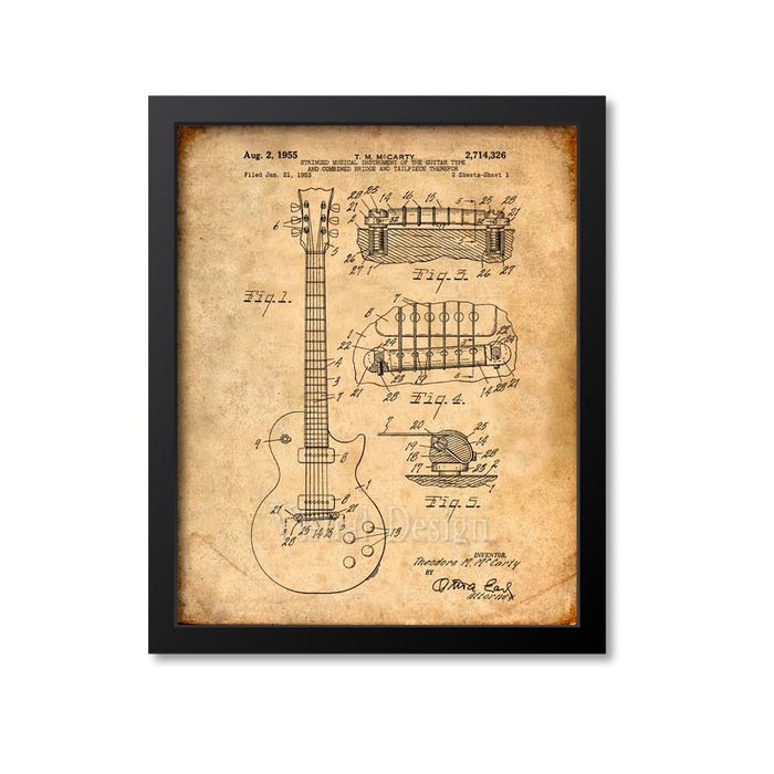Electric Guitar Patent Print