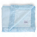 Ellie and Sam Luxury Satin Border Blanket-Blue