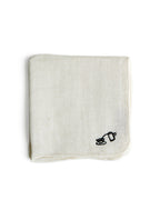 Embroidered Handkerchief Cloth - Coffee