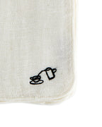 Embroidered Handkerchief Cloth - Coffee