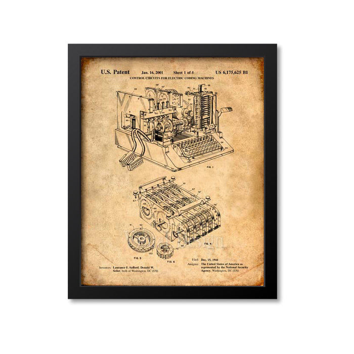 Encryption Machine Patent Print