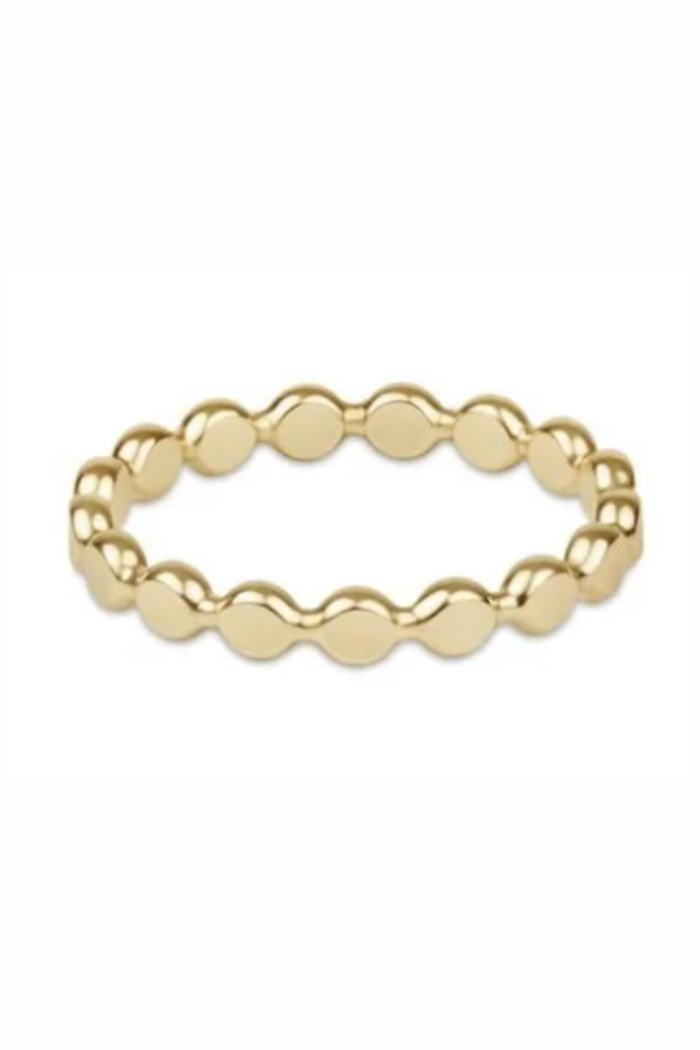 enewton:  Classic 2.5mm Beaded Disc Ring - Gold