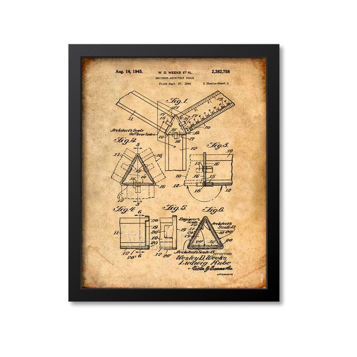 Engineer Architect Scale Patent Print
