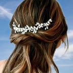 Wedding Hair Accessories - Pearl and Crystal Bridal Short Hair Vine