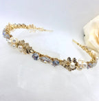 Wedding Hair Accessories - Gold Freshwater Pearl Bridal Headband