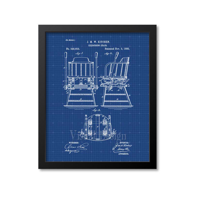 Exercising Chair Patent Print