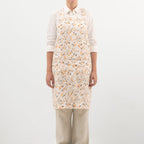 Fall Watercolor Linen Crossback Apron - Linen Tales