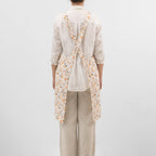 Fall Watercolor Linen Crossback Apron - Linen Tales