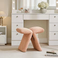 Faye Warm Blush Vanity Stool