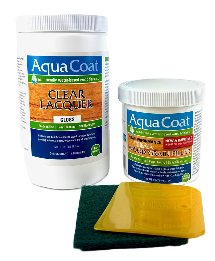 Finishing Kits - High Performance Clear Grain Filler and Clear Lacquer