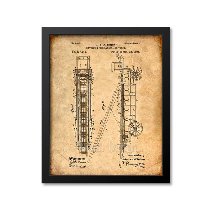 Fire Truck Patent Print