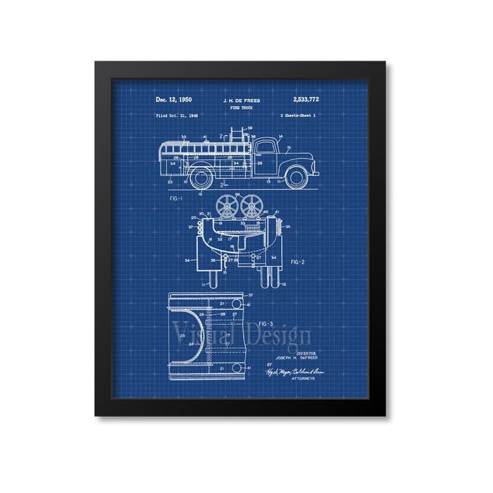 Fire Truck Patent Print