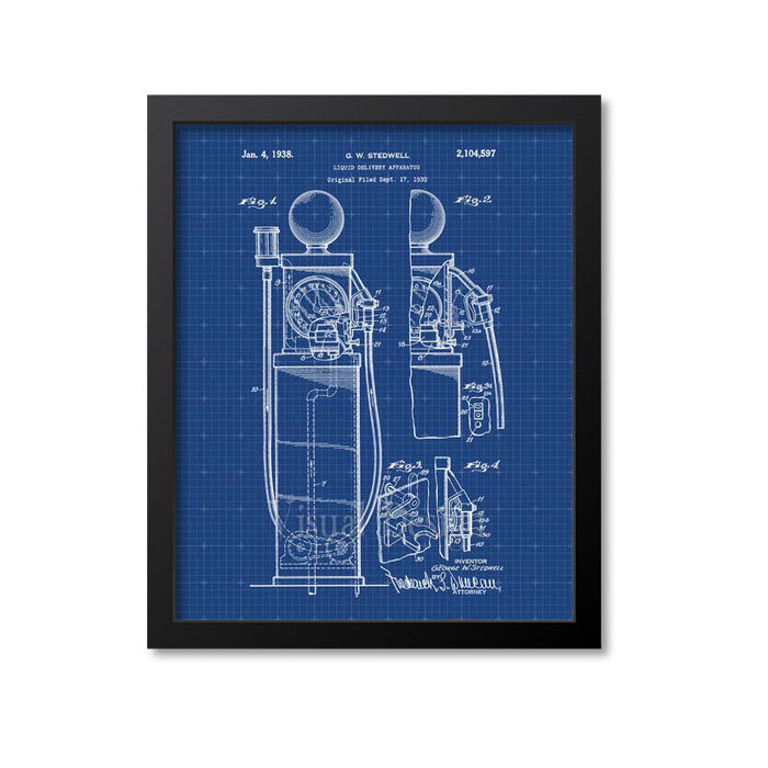 First Gas Pump Patent Print