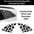 Fits Chevrolet Trax 2024 - 2025 Animal Leopard Cheetah Cow Window Vinyl Decal Stickers - Bogar Tech Designs