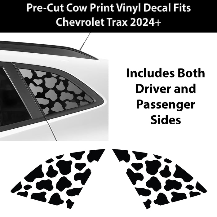Fits Chevrolet Trax 2024 - 2025 Animal Leopard Cheetah Cow Window Vinyl Decal Stickers - Bogar Tech Designs