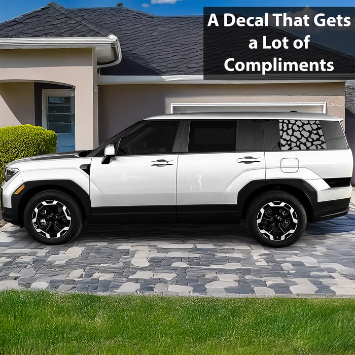 Fits Hyundai Santa Fe 2024-2026 Animal Leopard Cheetah Cow Window Vinyl Decal Stickers - Bogar Tech Designs