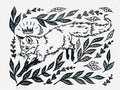 Fox Grove Art - Thru the Hedge Framed